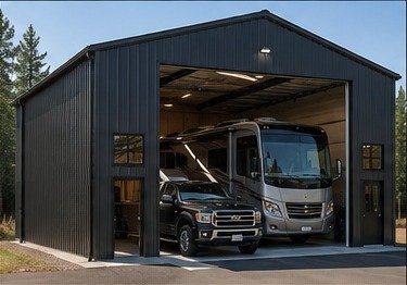 RV garage and motorcoach building