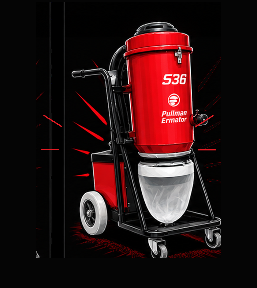Pullman Ermator S36 dust extractor used by Ryno Garage Co.