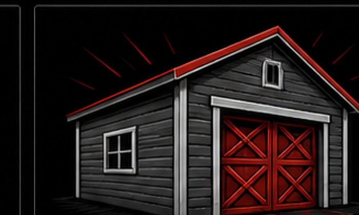 Illustration of a garage and barn build