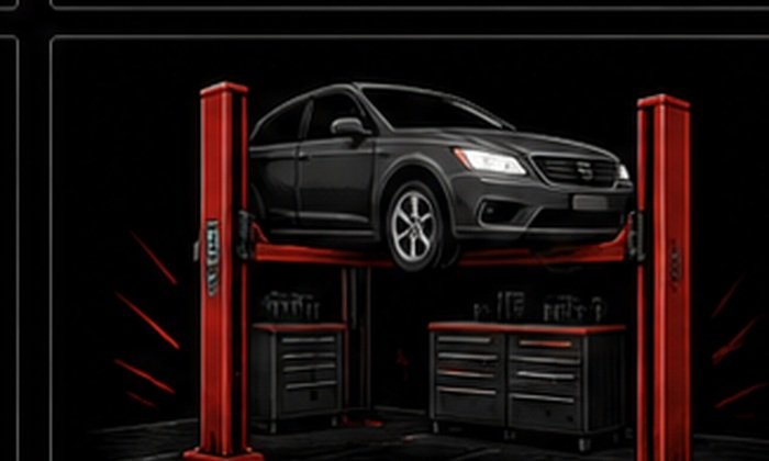 Illustration of a vehicle lift and storage system