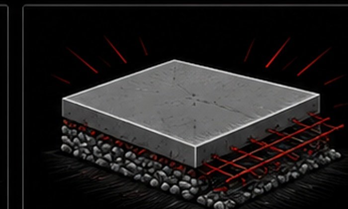 Illustration of a reinforced concrete slab