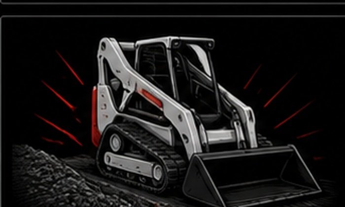Illustration of skid steer site work and gravel